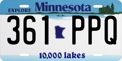 MN license plate 361PPQ