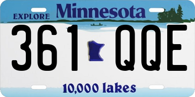 MN license plate 361QQE
