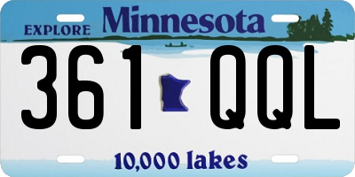 MN license plate 361QQL