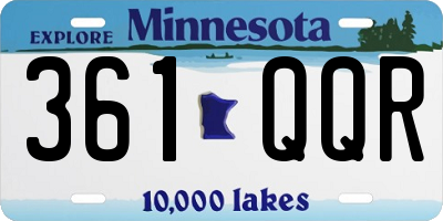MN license plate 361QQR