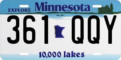 MN license plate 361QQY