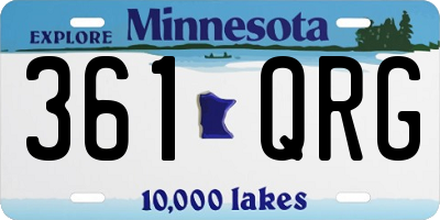 MN license plate 361QRG
