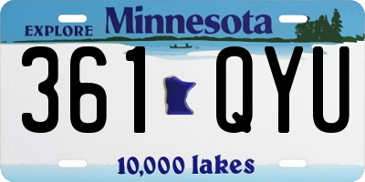 MN license plate 361QYU
