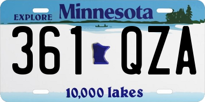 MN license plate 361QZA