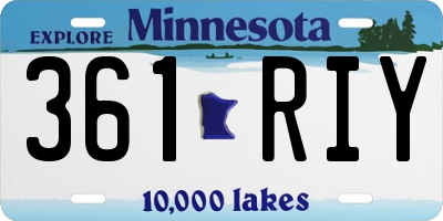 MN license plate 361RIY