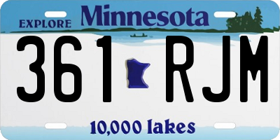 MN license plate 361RJM