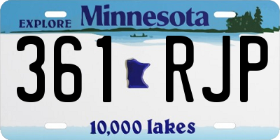 MN license plate 361RJP
