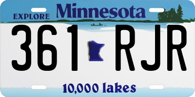 MN license plate 361RJR