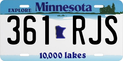 MN license plate 361RJS