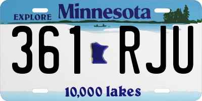 MN license plate 361RJU