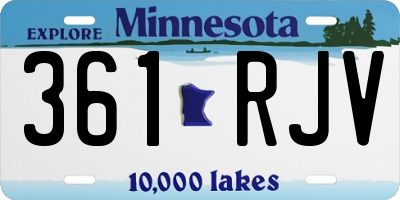 MN license plate 361RJV