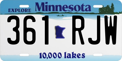 MN license plate 361RJW