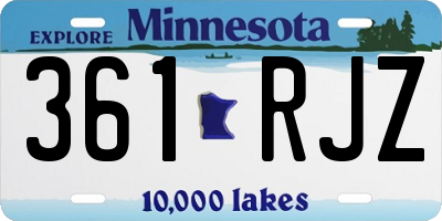 MN license plate 361RJZ