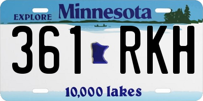 MN license plate 361RKH