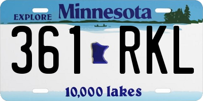 MN license plate 361RKL
