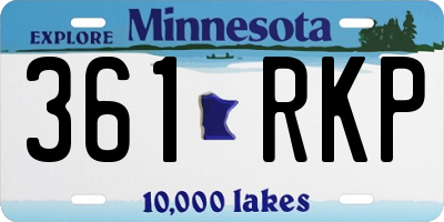 MN license plate 361RKP