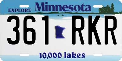 MN license plate 361RKR
