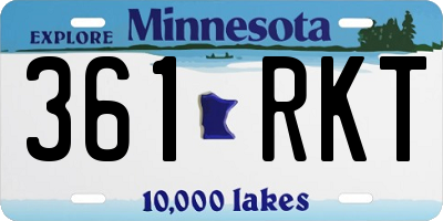MN license plate 361RKT