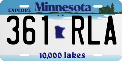 MN license plate 361RLA