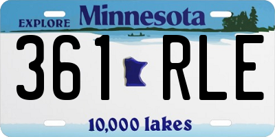 MN license plate 361RLE