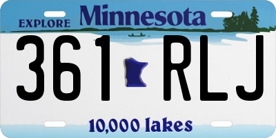 MN license plate 361RLJ