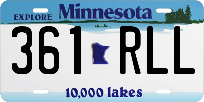MN license plate 361RLL