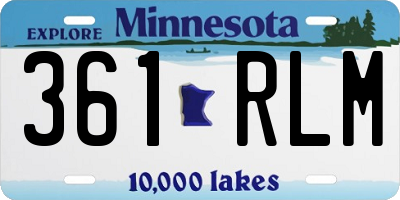 MN license plate 361RLM