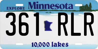 MN license plate 361RLR
