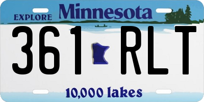MN license plate 361RLT