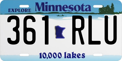 MN license plate 361RLU
