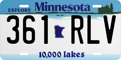 MN license plate 361RLV