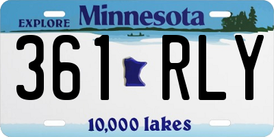 MN license plate 361RLY
