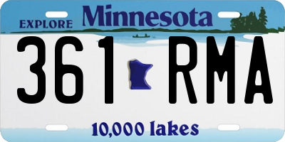 MN license plate 361RMA