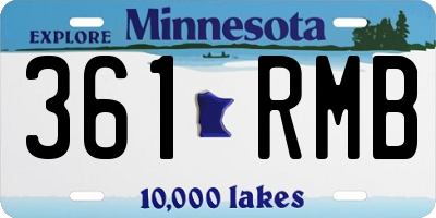 MN license plate 361RMB