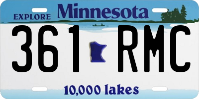 MN license plate 361RMC