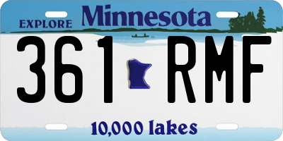 MN license plate 361RMF