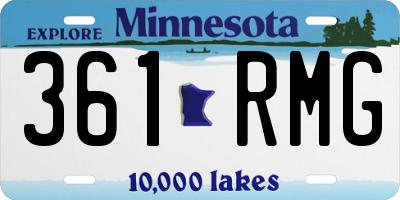 MN license plate 361RMG