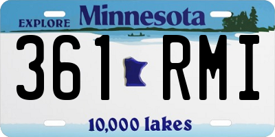 MN license plate 361RMI
