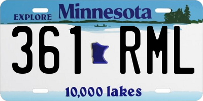 MN license plate 361RML