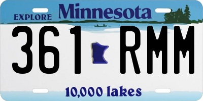 MN license plate 361RMM
