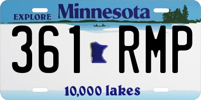 MN license plate 361RMP