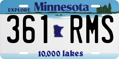 MN license plate 361RMS