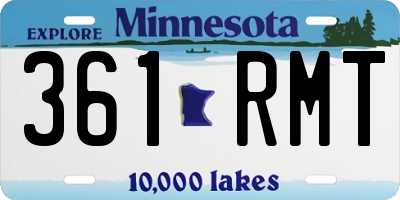 MN license plate 361RMT
