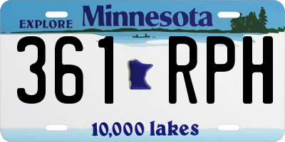 MN license plate 361RPH