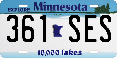 MN license plate 361SES