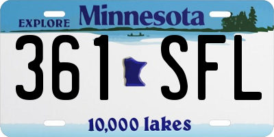 MN license plate 361SFL