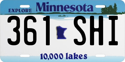 MN license plate 361SHI
