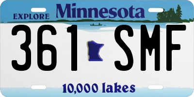 MN license plate 361SMF