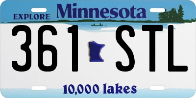 MN license plate 361STL