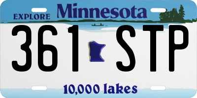 MN license plate 361STP